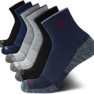 Reebok Herren Sports Socken – Kissen Hochviertel -Socken (Packung von 6)