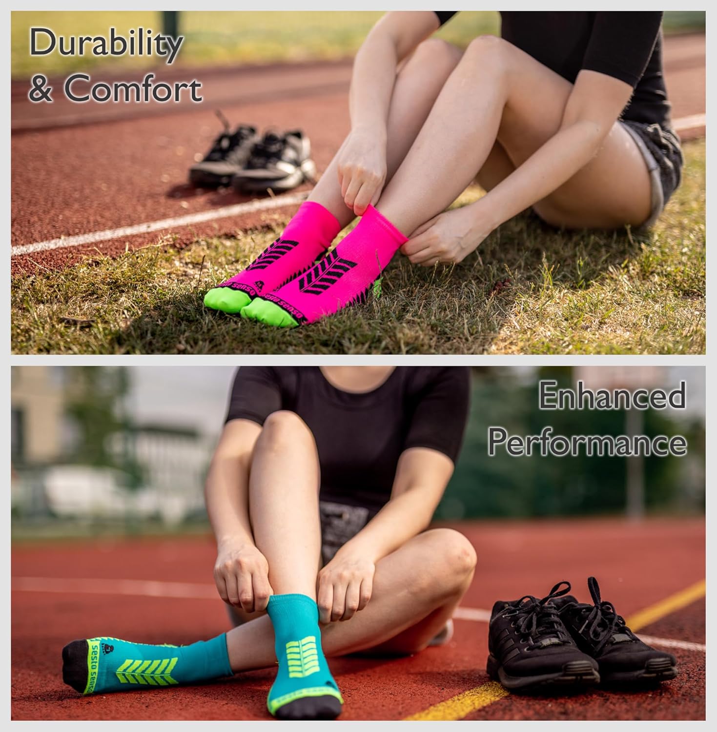 Sesto Senso Sports Socken Frauen Männer 3 bis 12 Paare farbenfrohe Sportsocken laufen Socken Socken – Bild 2