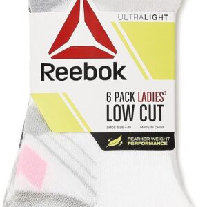 Reebok Ladies Socks Performance Training Kissen Low -Cut Ultra Light 6 Pack