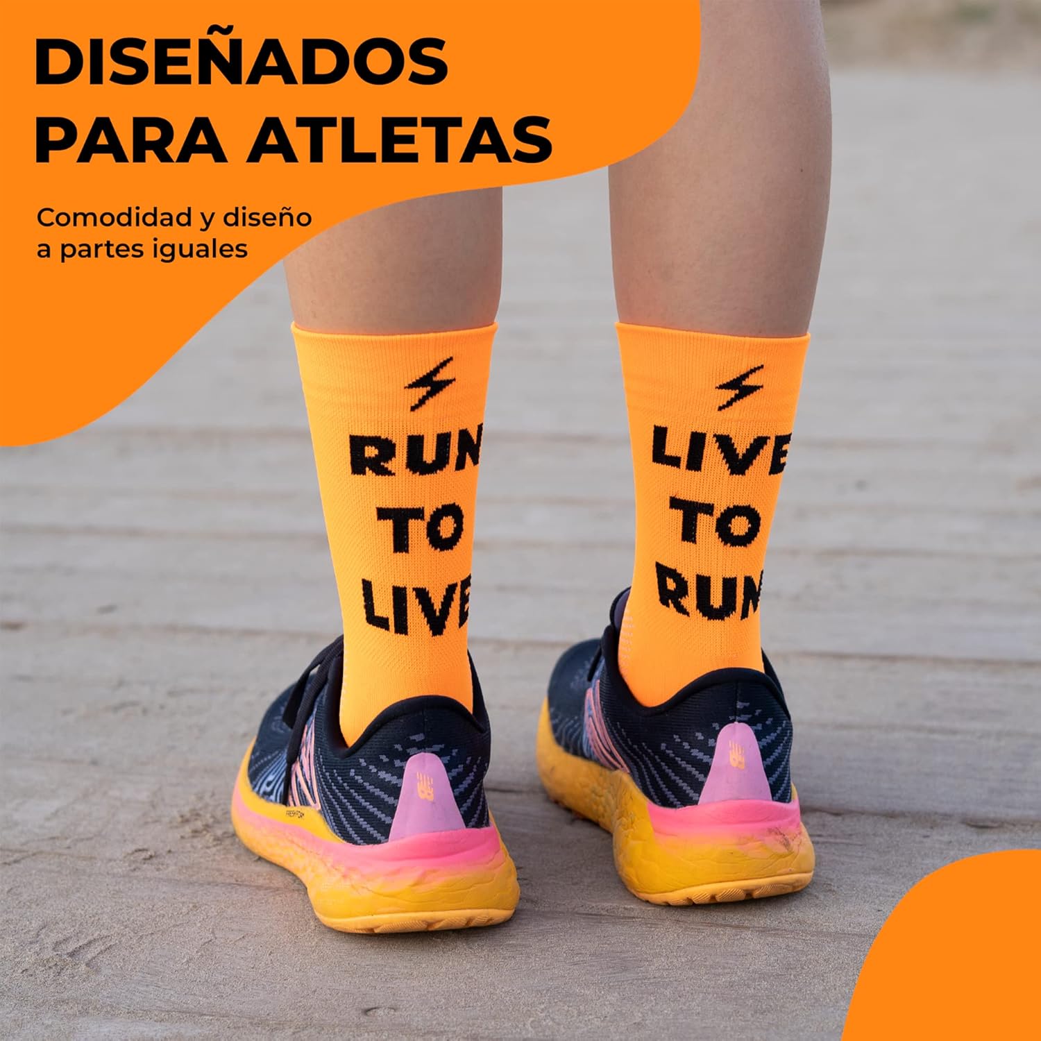 Technische Sportsocken atmungsaktive Drucksocken für Frauen Radsport Fitnessstudio funktionaler Triathlon – Bild 3