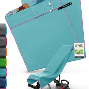 Nirvanashape ® Fitness -Handtuch, bestehend aus starkem Mikrofaser mit magnetischem Clip, stilvoll und funktional, ultra saugfähig und kompakt, Ihr perfektes Sporttuch für das Fitnessstudio