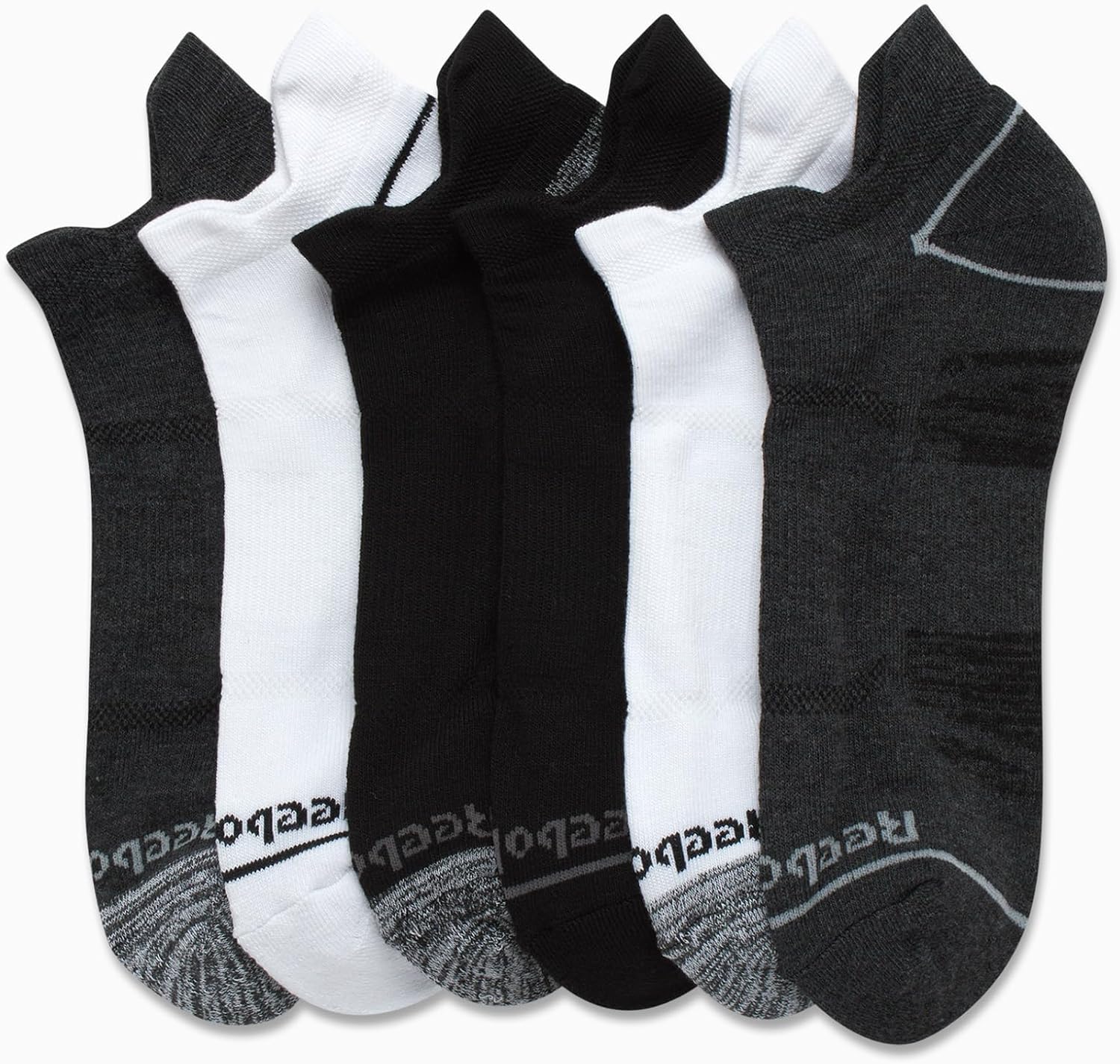 Reebok Mens Socken - 6 Packweiche bequeme Low -Cut -Anti -Blasen -Dicke -Knöchel -Socken - Sportsocken für Männer (6-12) – Bild 4