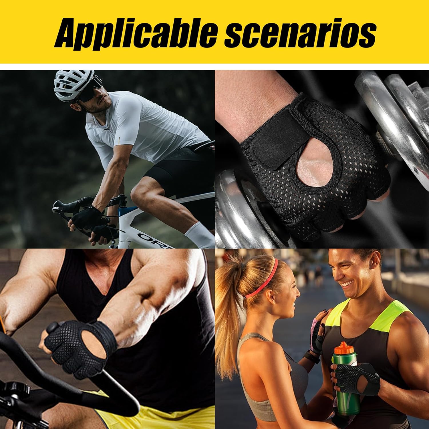 Sangfun -Handschuhe für Fitness, atmungsaktive Trainingshandschuhe, Krafttrainingshandschuhe, Fitnesshandschuhe Männer Frauen, atmungsaktives Mesh -Fahrradhandschuhe im Freien – Bild 5