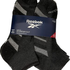 Reebok 6 Pack Herren Viertel Cut Socken Größe 6-12, mehrfarbig, Großbritannien 4,5-12,5, mehrfarbig