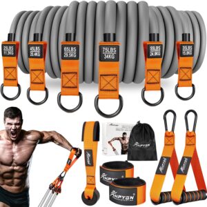 Widerstandsbänder, schwere Übungsbänder mit Griffen, Fitnessbands für Training, Trainingsbänder für Männer, Gewichtsbänder für Muskeltraining, Stärke, Schlank