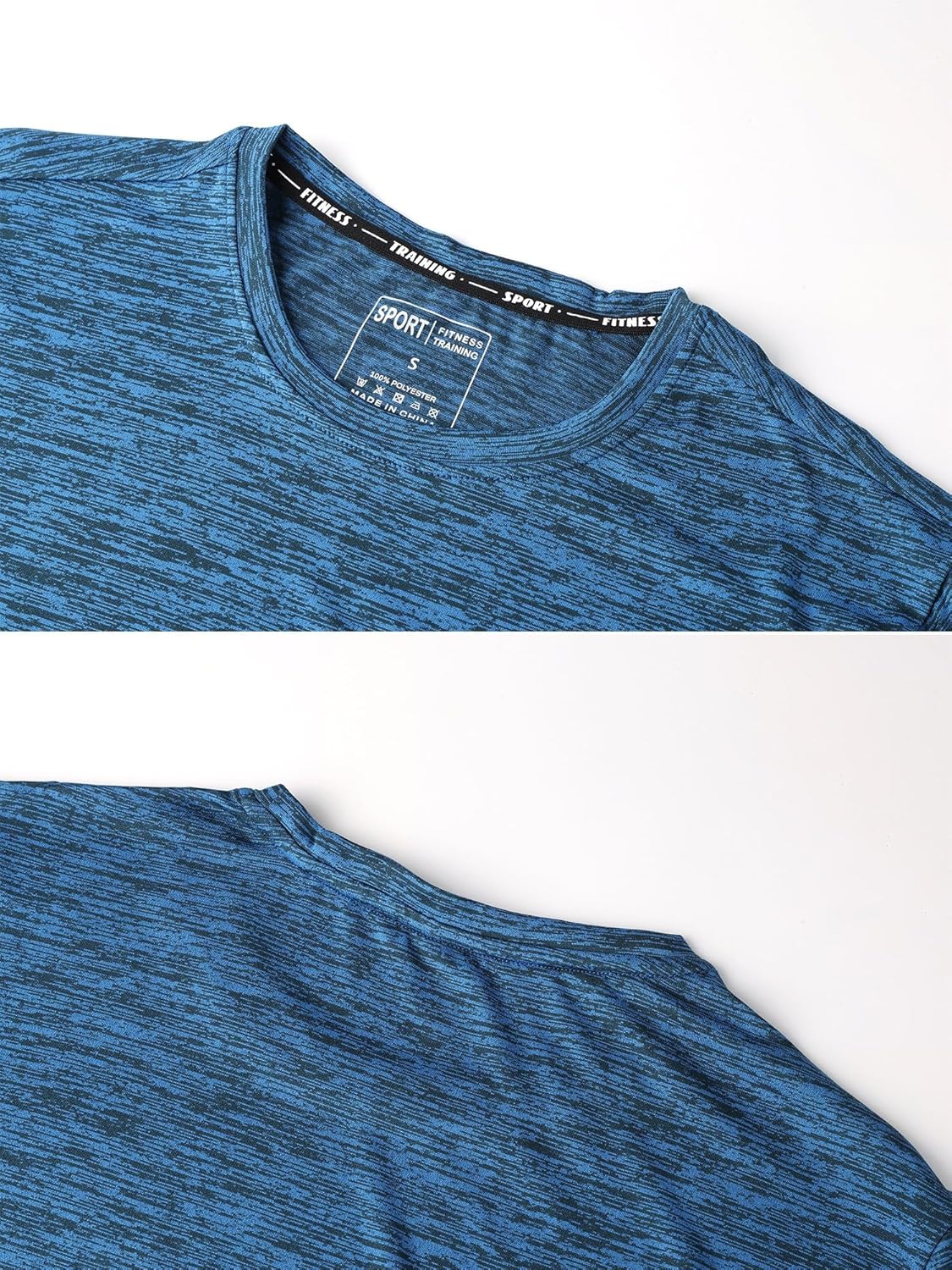 Peakwell Herren Sport T-Shirt Kurzarm funktionelles Hemd mit reflektierenden Streifen für Fitness, Training, Fitnessstudio – Bild 3