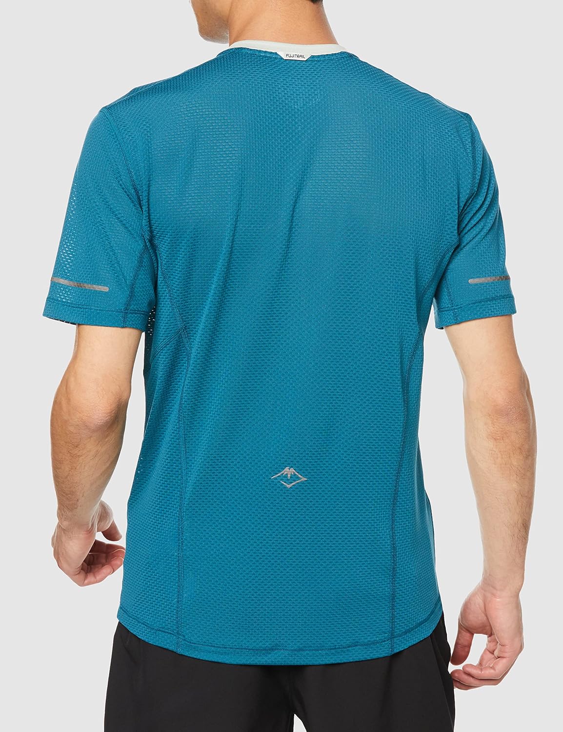 Asics Fujitrail Männer kurzärmelig oberste blaue/weiße, blaugrün/leichte Salbei-Tinte – Bild 2