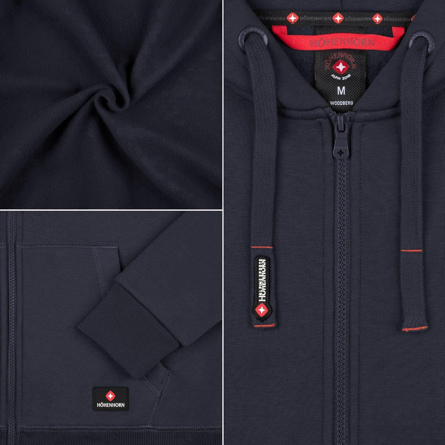 Hölhenhorn Woodberg Herren Hoodie Pullover Sweatshirt Hoodie – Bild 6