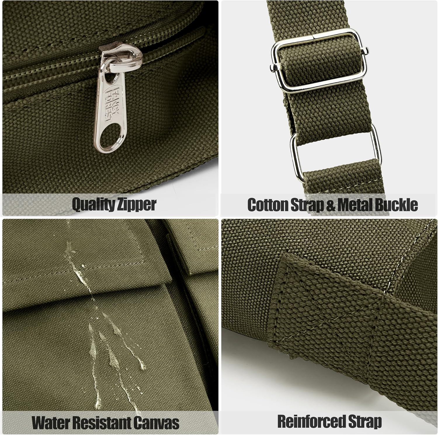 Kalidi Canvas Tote Umhängetaschen Frauen Umhängetasche Casual Messenger Crossbody Tasche Dicke Leinwand Hobo -Beutel wasserresistent für College -Arbeiten täglich Einkaufsreisen täglich – Bild 5