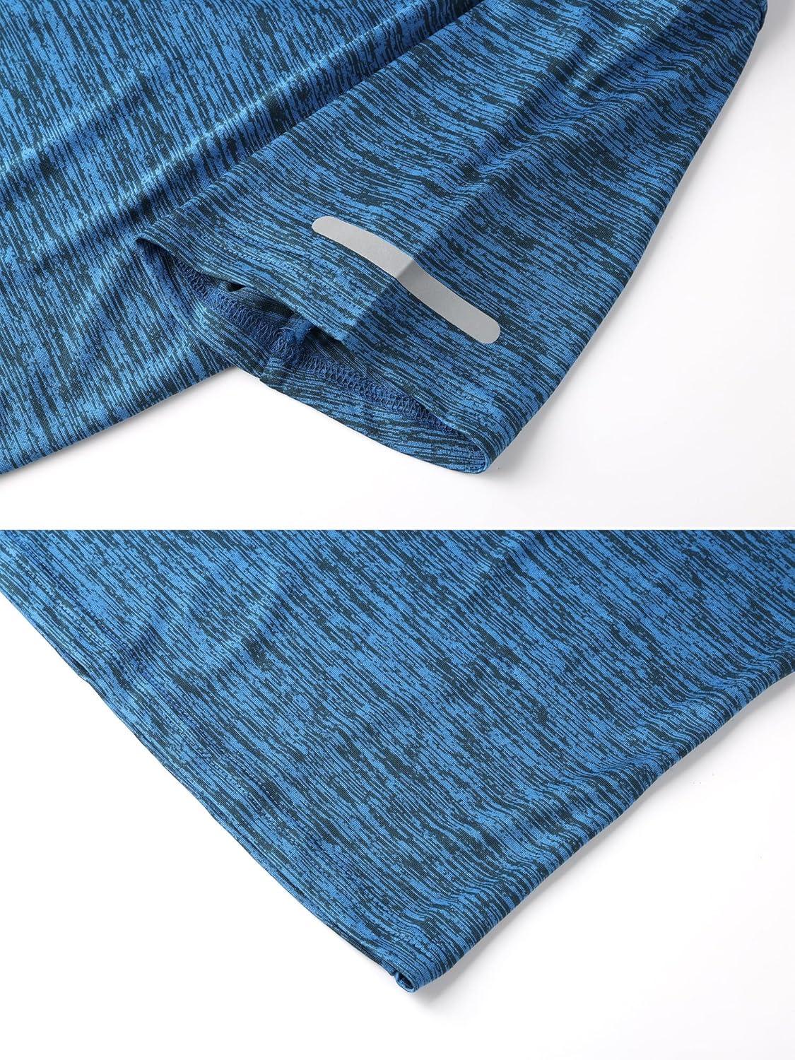 Peakwell Herren Sport T-Shirt Kurzarm funktionelles Hemd mit reflektierenden Streifen für Fitness, Training, Fitnessstudio – Bild 4