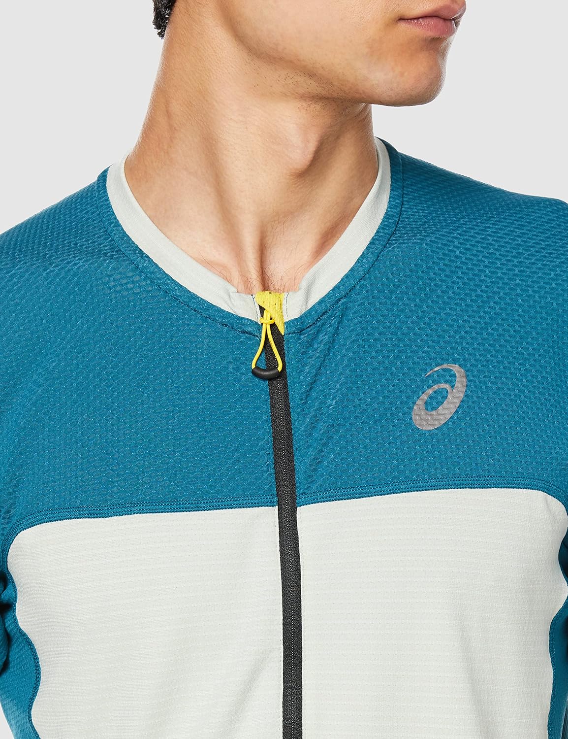 Asics Fujitrail Männer kurzärmelig oberste blaue/weiße, blaugrün/leichte Salbei-Tinte – Bild 3