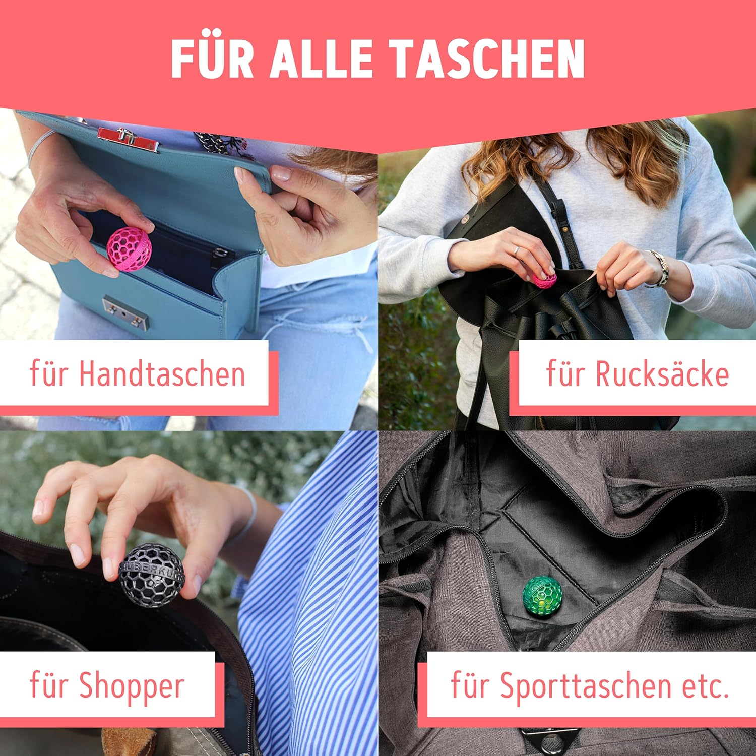 Sauberkugel - Die clevere Art, Taschen, Rucksäcke und Schultaschen zu reinigen - Lifestyle Innovation 2019, Schwarz – Bild 3