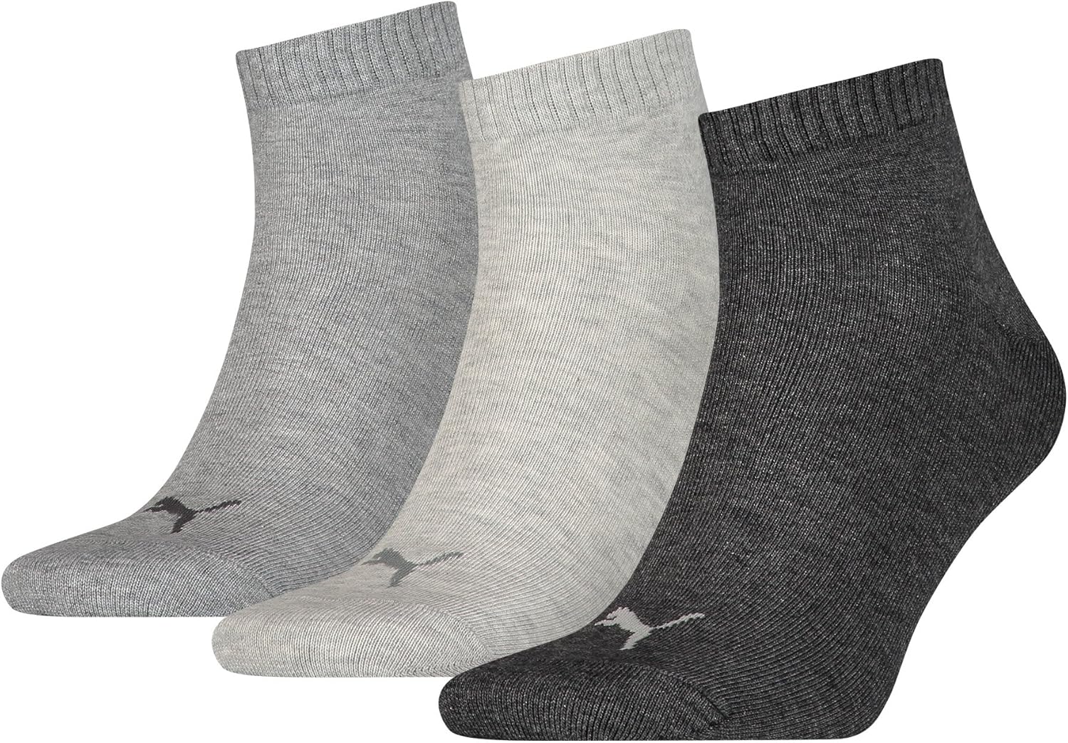 6 Paar Puma Unisex Viertel Trainer Socken Größen 2 - 15,5, Unisex für Männer oder Frauen, Footsies. – Bild 2