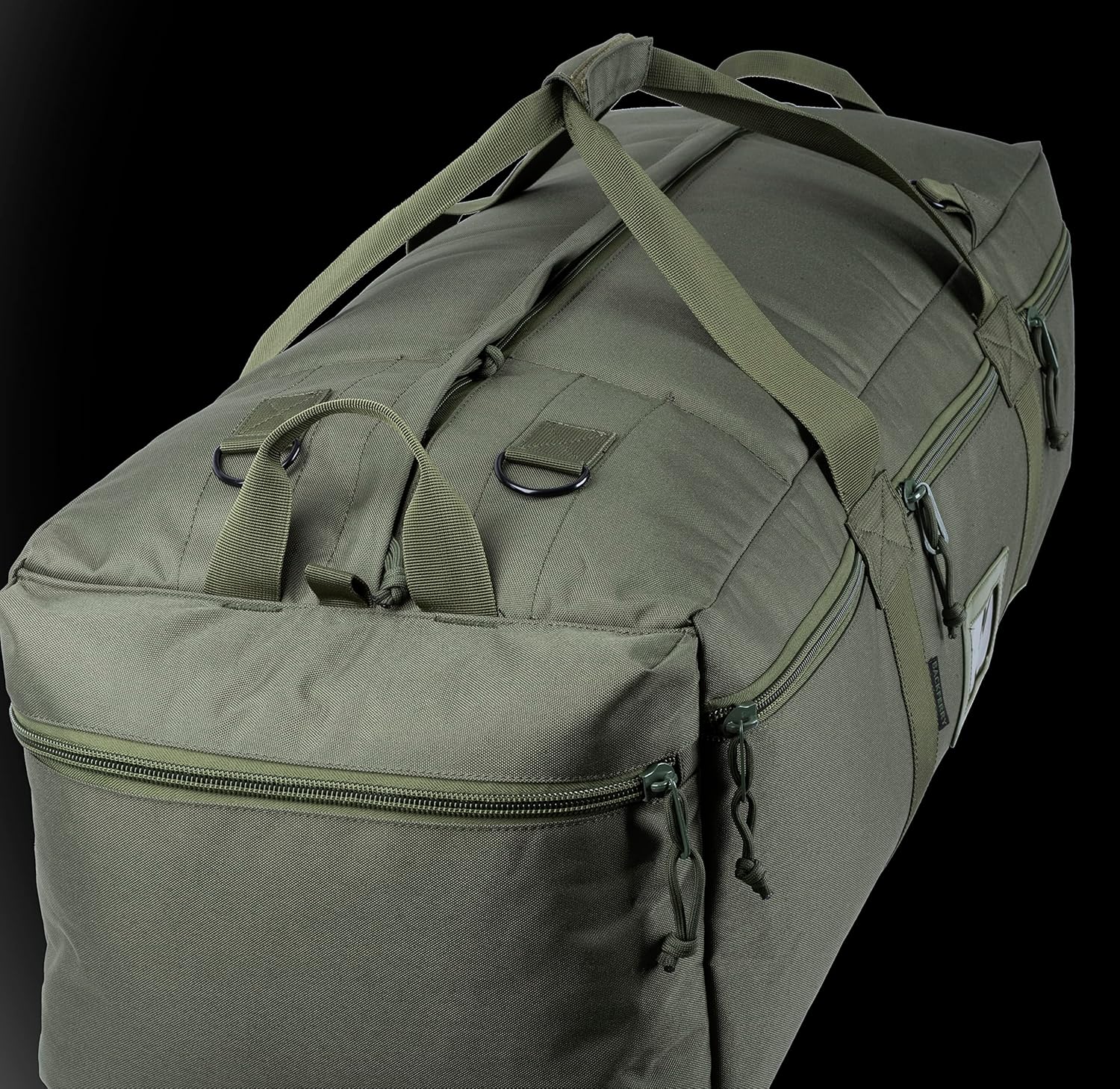 Backferry Large Military Style Tactical Gear Beutel Sporttasche Reisetasche mit abnehmbaren Rucksackgurten 80 l, Oliven-, Rückback -Style -Schultergurte – Bild 6