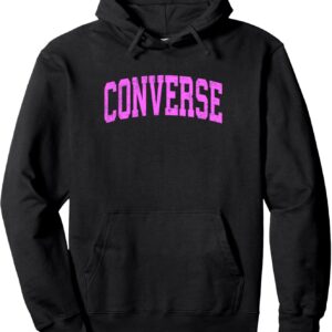 Converse Texas TX Vintage Athletic Sports Pink Pullover Hoodie, schwarz