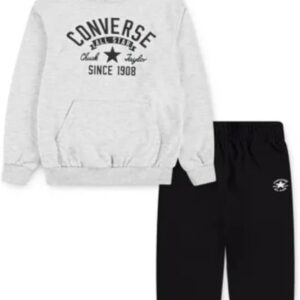Converse Unisex Kids CNV_9CH011-W6M-E4_XL T-Shirt Schwarz