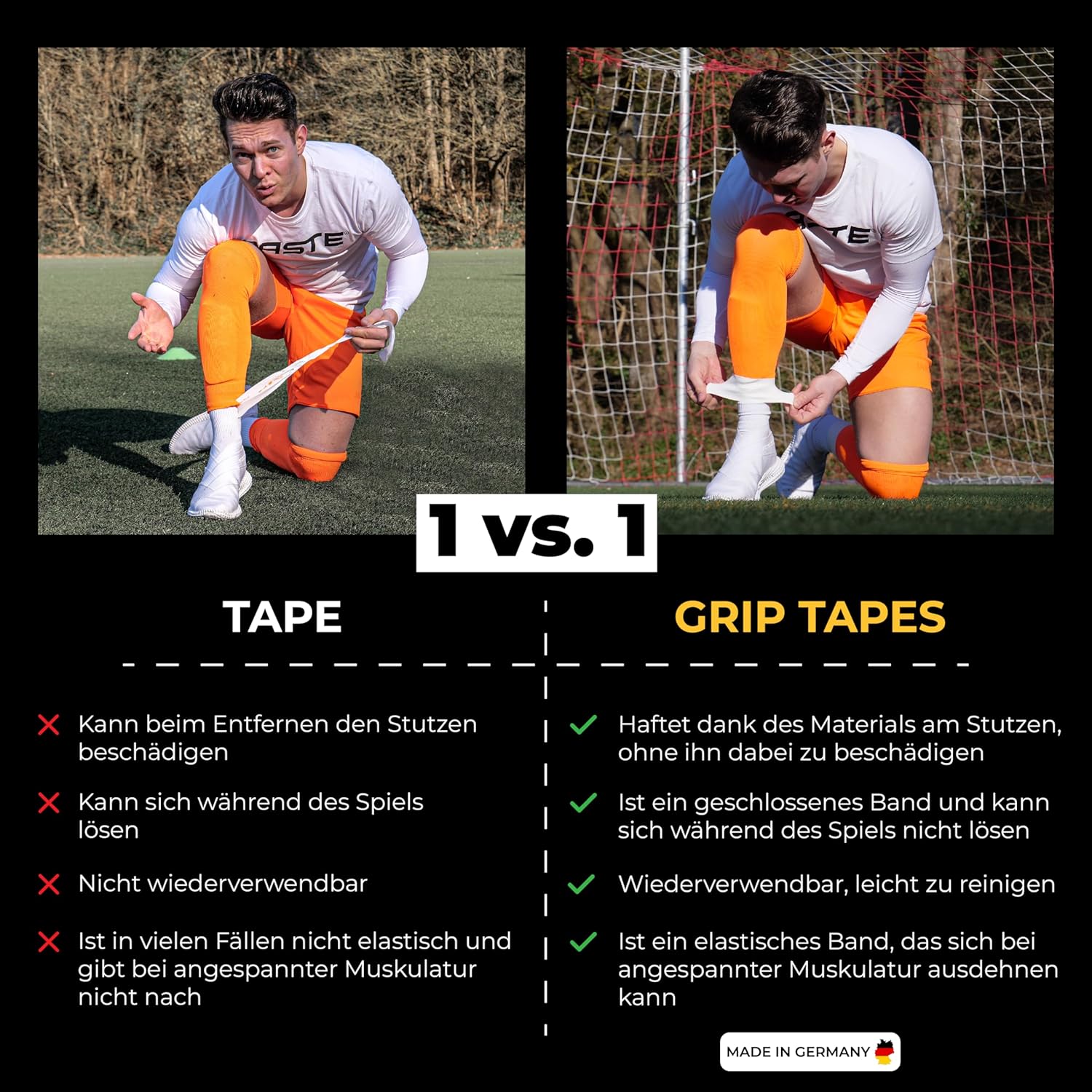 Paste ® Silicon Football Shin Pad Halter für Männer, Frauen und Kinder – Bild 2