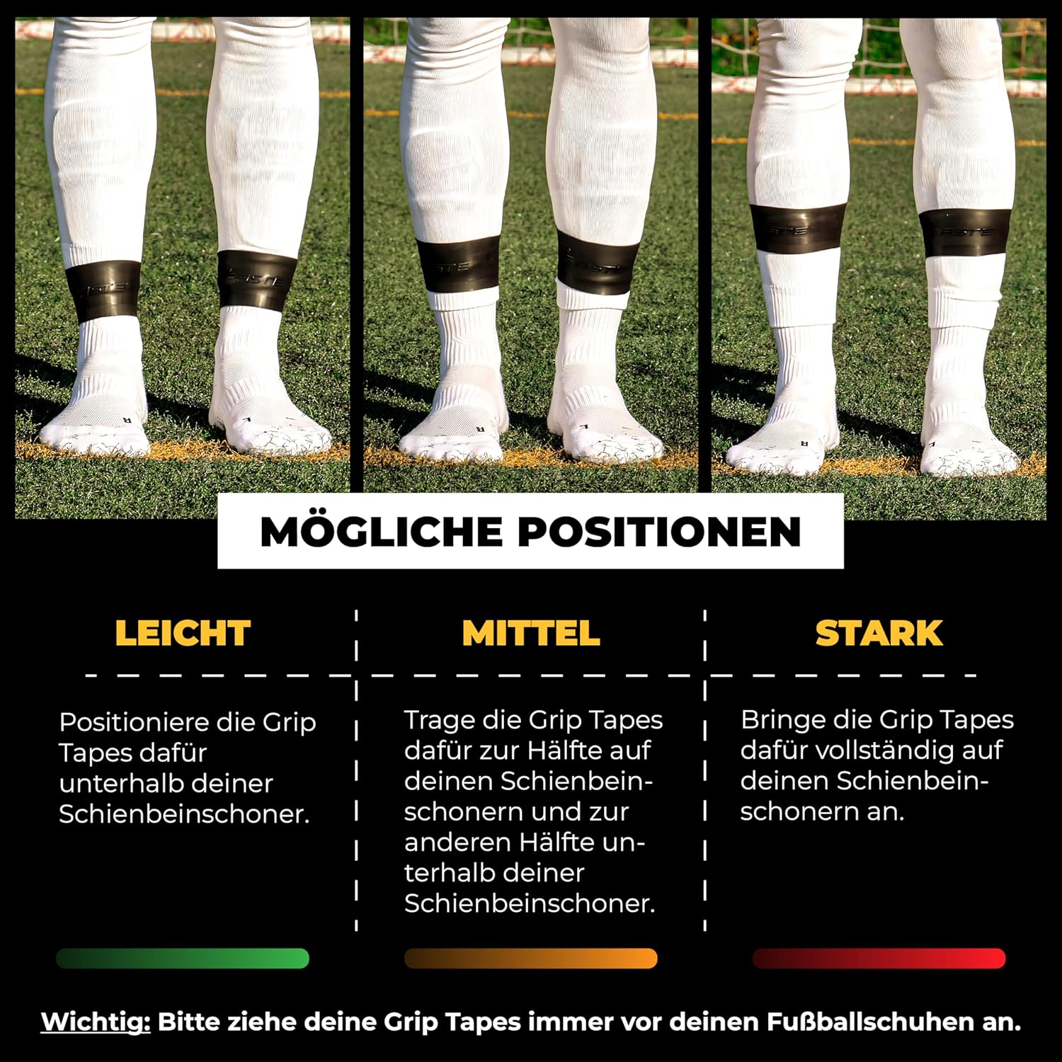 Paste ® Silicon Football Shin Pad Halter für Männer, Frauen und Kinder – Bild 8