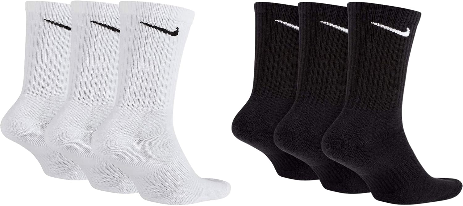 Nike U nk Everyday Cush Crew 3PR Socken, anpassbar - weiß schwarz, Größe: 46-50 – Bild 2
