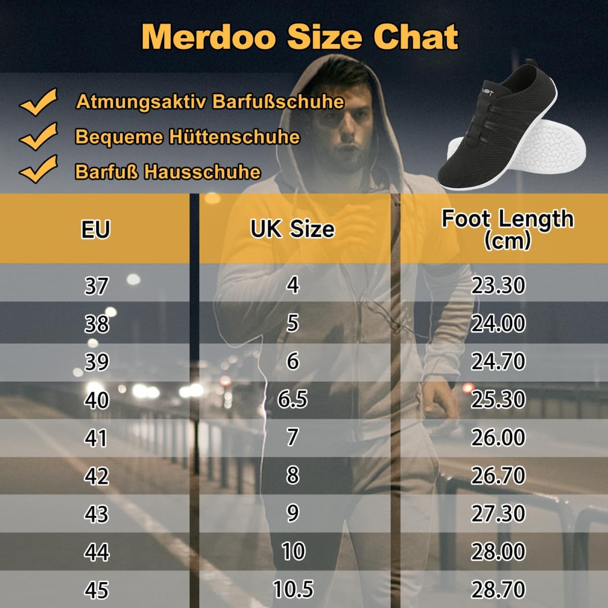 Merdoo Barefoot-Schuhe, Frauen/Männer bequeme Sportschuhe, leichte Barfußschuhe, Slip-on-weich – Bild 6