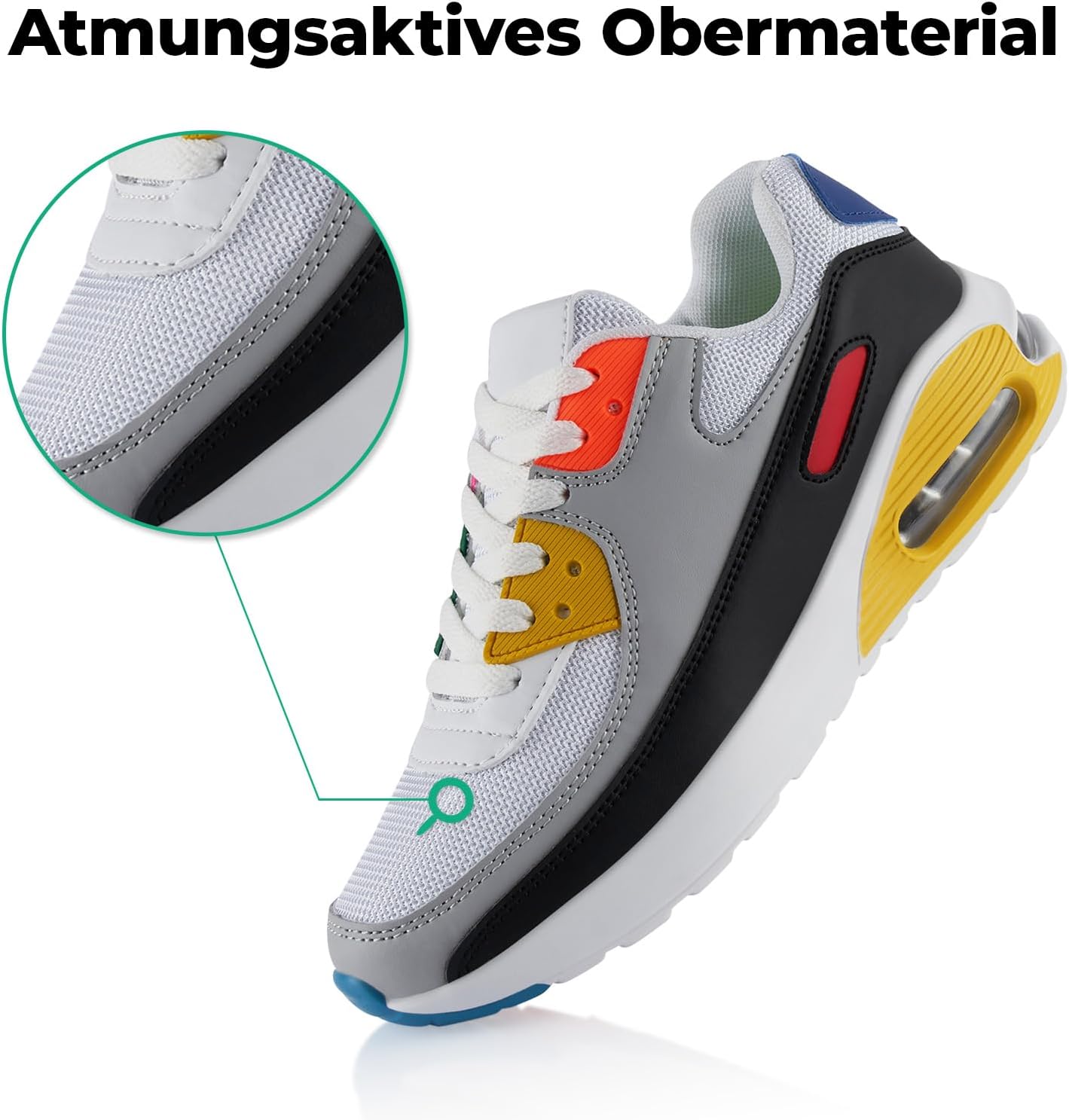 Fusskleidung® Unisex -Trainer, gepolsterte Sportschuhe, leichte Laufschuhe – Bild 3