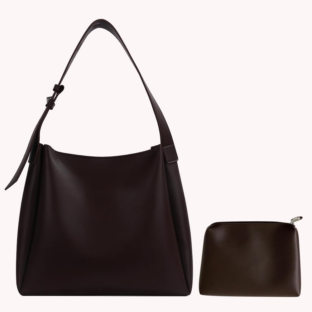 Frauen PU Handtasche Geldbörse großer Kapazität Retro Crossbody Tasche Vielseitige Crossbody -Tasche und Geldbörse Set -Einkaufstasche und Clutch Set Herbst Wintertasche, Kaffee – Bild 8