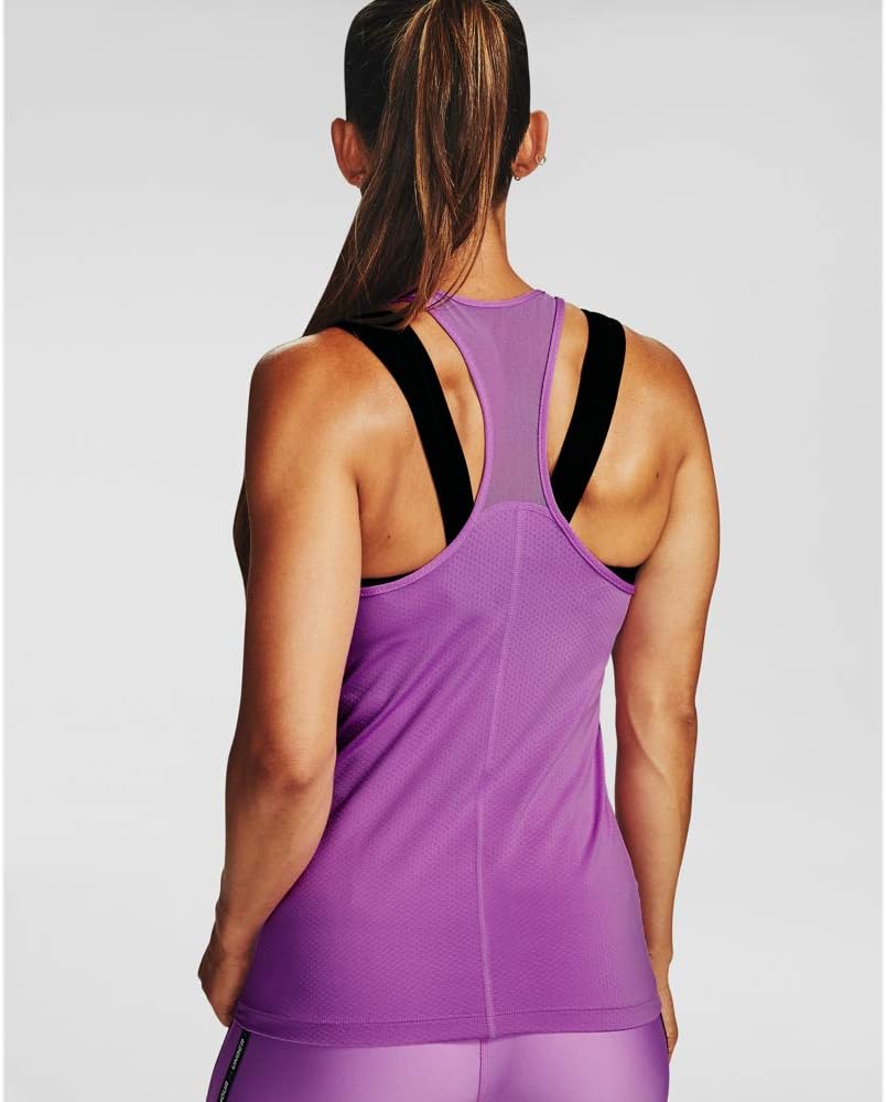 Under Armour Women UA Heatgear Racer, enge Frauenweste mit weichem Gefühl, schlankes ärmelloses T-Shirt für Frauen mit Grafikdesign – Bild 4