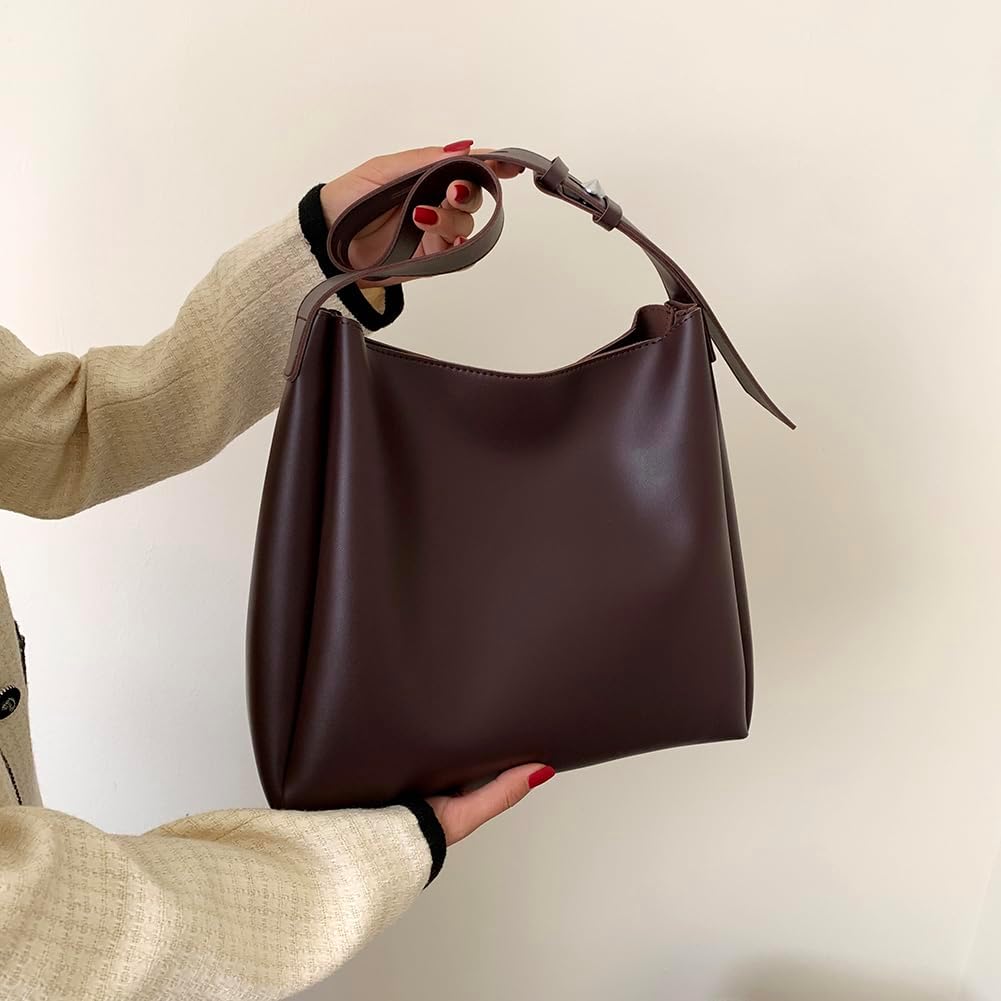 Frauen PU Handtasche Geldbörse großer Kapazität Retro Crossbody Tasche Vielseitige Crossbody -Tasche und Geldbörse Set -Einkaufstasche und Clutch Set Herbst Wintertasche, Kaffee – Bild 9