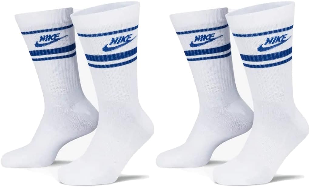 Nike 6 Paare alltägliche essentielle Tennissocken, Sportsocken, Unisex, DX5089 Prime, Farbe: Schwarz, Weiß / Weiß, Schwarz, Socken neu: 46-50, Schwarz - Weiß / Weiß - Schwarz – Bild 4