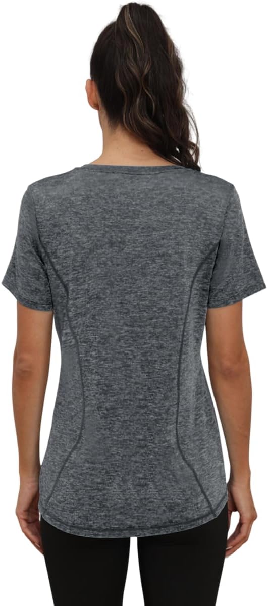 Jlowesun Frauensporthemd, Kurzarm, leichtes, atmungsaktives, funktionales Sporttimen, Crew -Hals, langes Sportoberteil, geeignet für Fitness, Laufhemd, Yoga – Bild 2