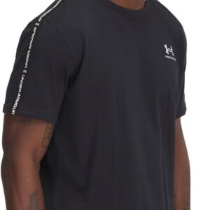 Under Armour Icon Schwergewichts-Taping Kurzarm T-Shirt XL, Schwarz / Weiß, xl
