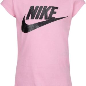 Nike Futura Sport Splash Tee Girl’s Glitter Logo Kurzarm T-Shirt (36F269-023)