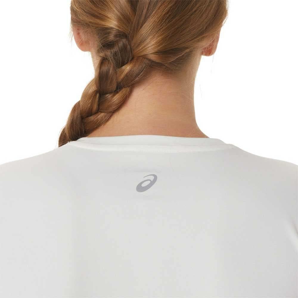Asics Nagino Graphic Run Kurzarm Top Frauen Weiß, Weiß – Bild 5