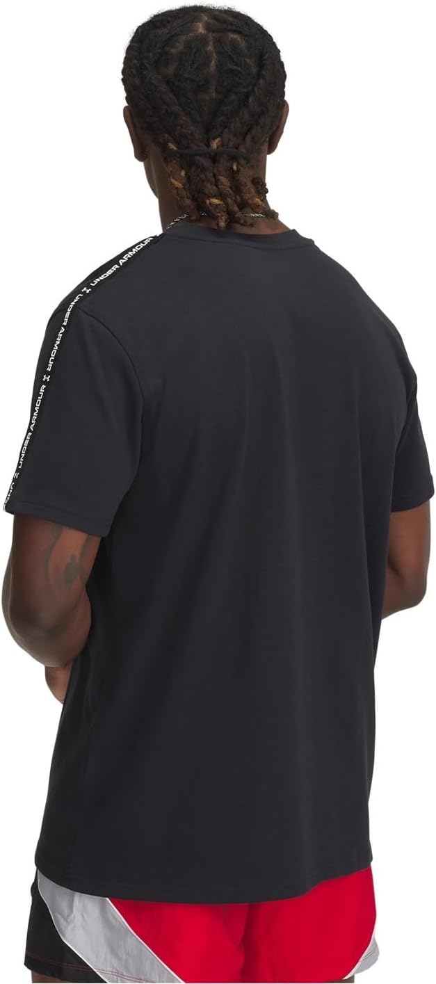 Under Armour Icon Schwergewichts-Taping Kurzarm T-Shirt XL, Schwarz / Weiß, xl – Bild 2