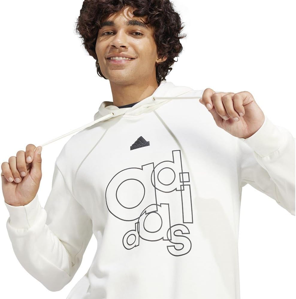 adidas Männer grafischer Print Fleece Hoodie Sweatshirt – Bild 4