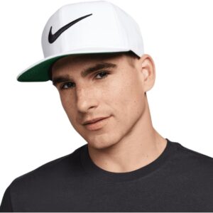 Nike Größe M/L Sportswear Pro Swoosh Snapback Cap Hut weiß Fv5522-010, Weiß/opulenter Garten, M, Weiß