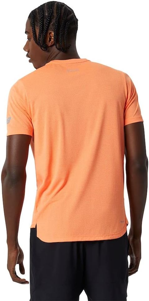 Neue Balance GR Impact Run Kurzarm Männer Orange Größe S, starke orangefarbene Heather – Bild 4