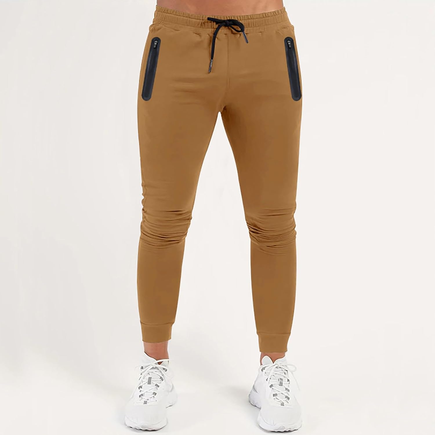 Herren Jogging Bods Slim Fit Workout Workout Oberschenkel Mesh Fitness -Training mit Taschen Leicht atmungsaktiv – Bild 2