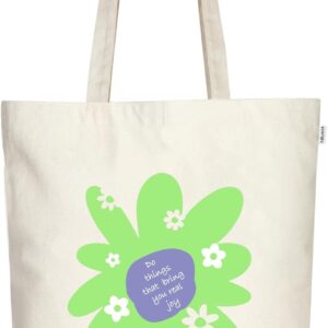 Eco Right Canvas Tasche Ästhetik, umweltfreundliche Einkaufstaschen und kleine Einkaufstaschen für Frauen, Einheitgrö