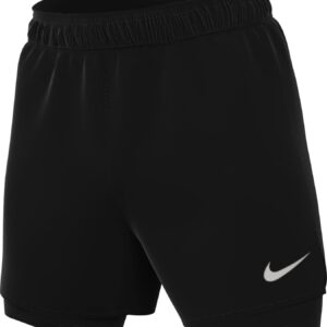 Nike Challenger HJ3588-010 Vielseitige 2-in-1-Shorts mit DRI-FIT-Technologie (Männer, ca. 18 cm), Schwarz/Schwarz/Reflektierender Silv, L.