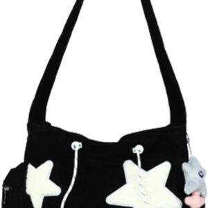 Umhängetasche Y2K Star -Tasche Hobo -Tasche Frauenkabel Tasche Zip Messenger Bag Star Tasche Hobo Tasche