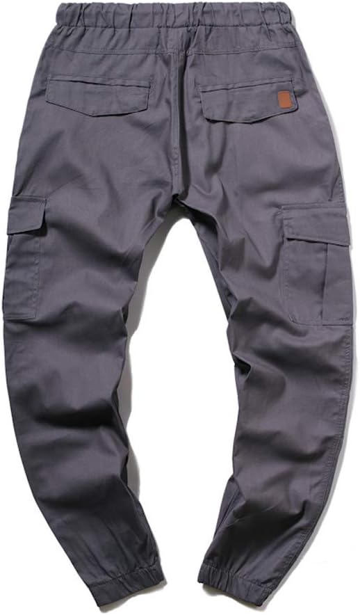 Herren Cargo Hosen Casual Tracksuit Bottoms Slim Fit Cargo Hosen Kordelzug Tapants Outdoor Jogging Bods Leichte Jogginghose mit mehreren Taschen S-XXXL Grau 3xl, grau, 3xl – Bild 4