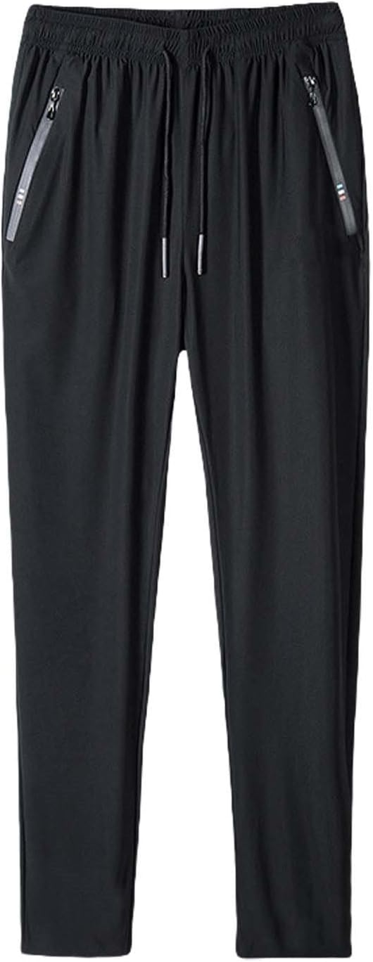 Herren Ice Seide Sporthosen, Eisseide Jogging Bottoms, Elastichosen, Trainingshosen, Dehnungsjogging -Böden für Männer, locker Pass – Bild 5