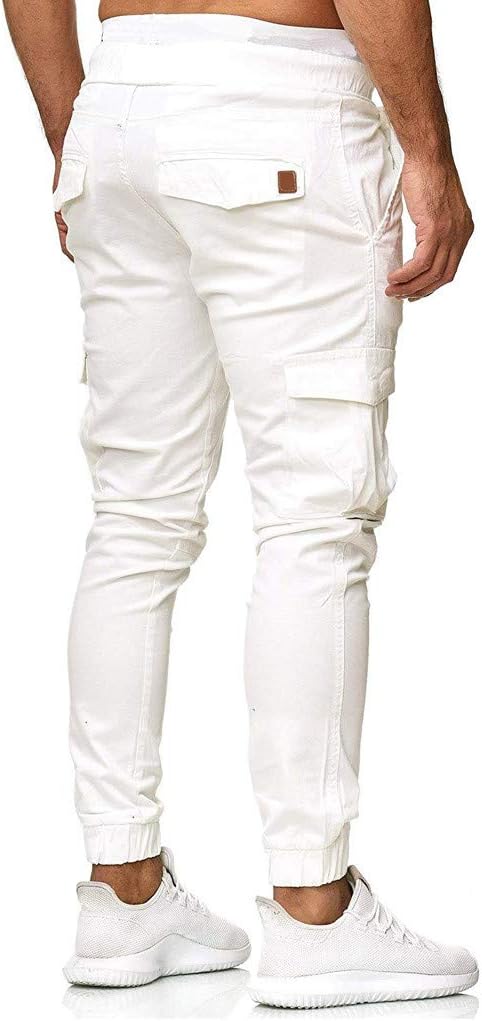 Cargohose Männer Freizeitspurböden Schlanke Fit Cargo Hosen Kordelstring-Tapants Outdoor Jogging Bods Leichte Jogginghose mit mehreren Taschen S-XXXLL – Bild 3