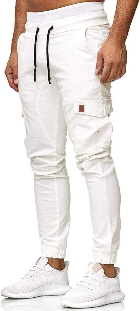 Cargohose Männer Freizeitspurböden Schlanke Fit Cargo Hosen Kordelstring-Tapants Outdoor Jogging Bods Leichte Jogginghose mit mehreren Taschen S-XXXLL – Bild 5