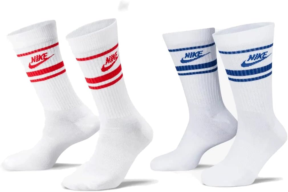 Nike 6 Paare alltägliche essentielle Tennissocken, Sportsocken, Unisex, DX5089 Prime, Farbe: Schwarz, Weiß / Weiß, Schwarz, Socken neu: 46-50, Schwarz - Weiß / Weiß - Schwarz – Bild 6