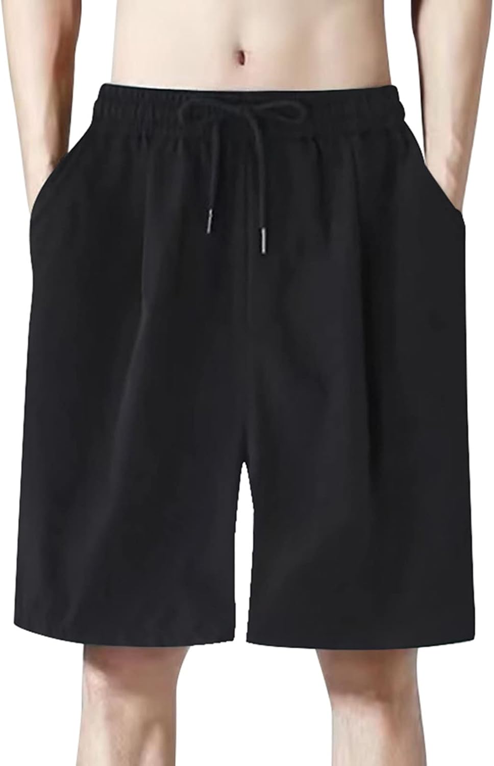 Herren Shorts Ice Silk Summer Shorts Schnelltrockne Shorts Elastic Taille Sportshorts Training Shorts einfache atmungsaktiv – Bild 2