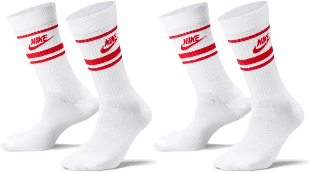 Nike 6 Paare alltägliche essentielle Tennissocken, Sportsocken, Unisex, DX5089 Prime, Farbe: Schwarz, Weiß / Weiß, Schwarz, Socken neu: 46-50, Schwarz - Weiß / Weiß - Schwarz – Bild 7
