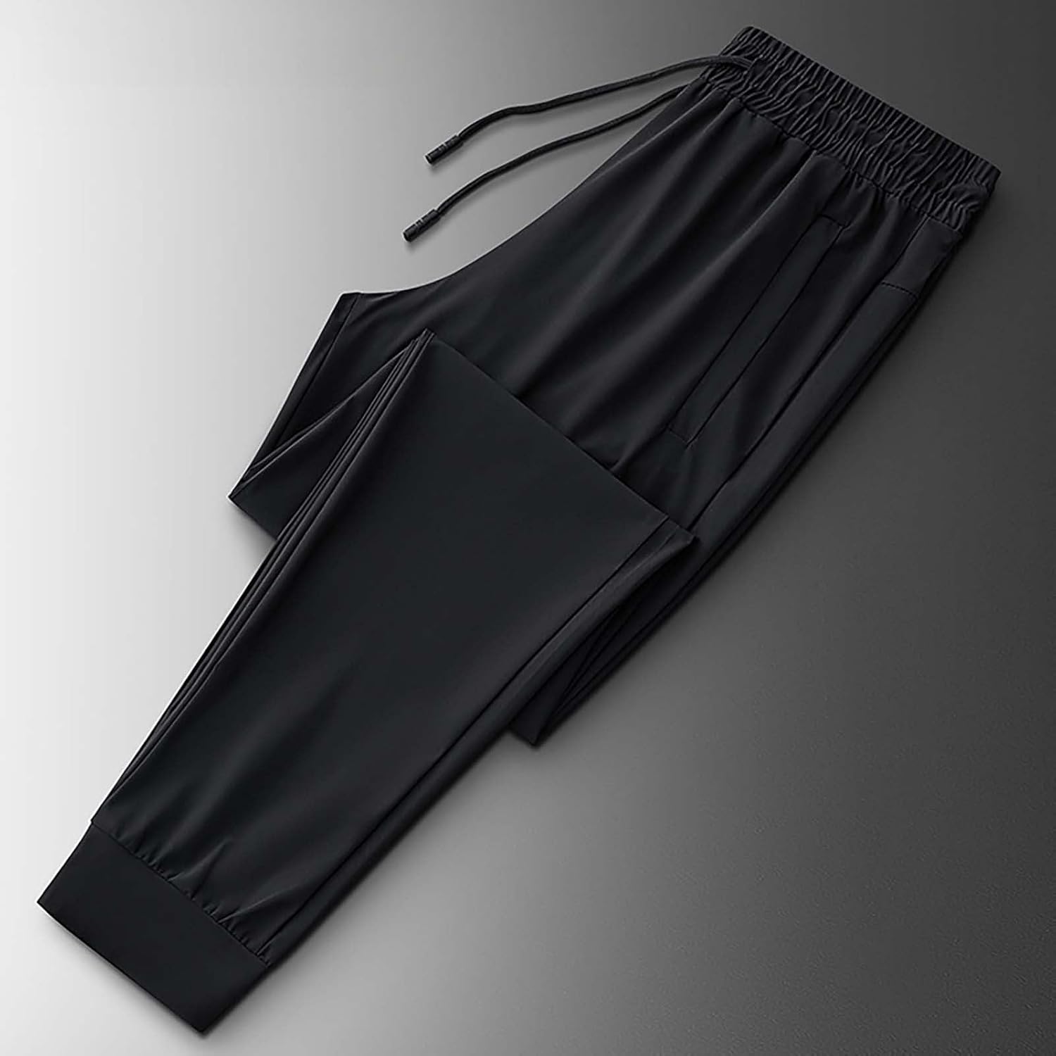 Chinohose Männer schlanker fit lässtloser Hosen Herren Stretch Sommerhose mit mehreren Taschen joggen Böden elastische Bundsbundarbeit Hose Schnellrocknen staighthose mit Kordelschweiß – Bild 2