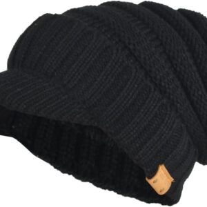 Vekly Herren -Baumwoll -Strick -Slouch, Beanie -Schädelkappe Winter Sommerhüte